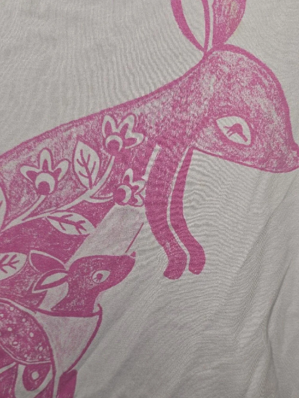 Tea Collection Light Purple Tee with Pink Kangaroo Print
